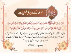 عرفہ کے دن كی فضیلت