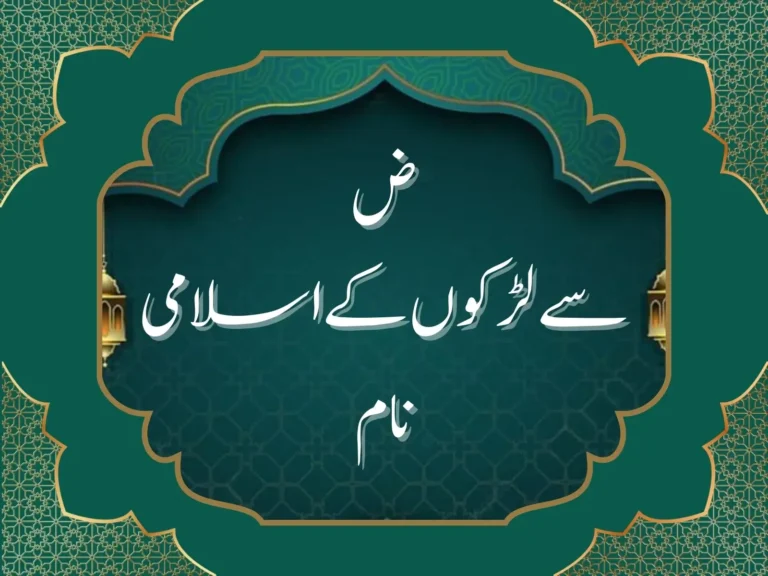 ض سے لڑکوں کے اسلامی نام