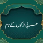 عربی لڑکوں کے نام